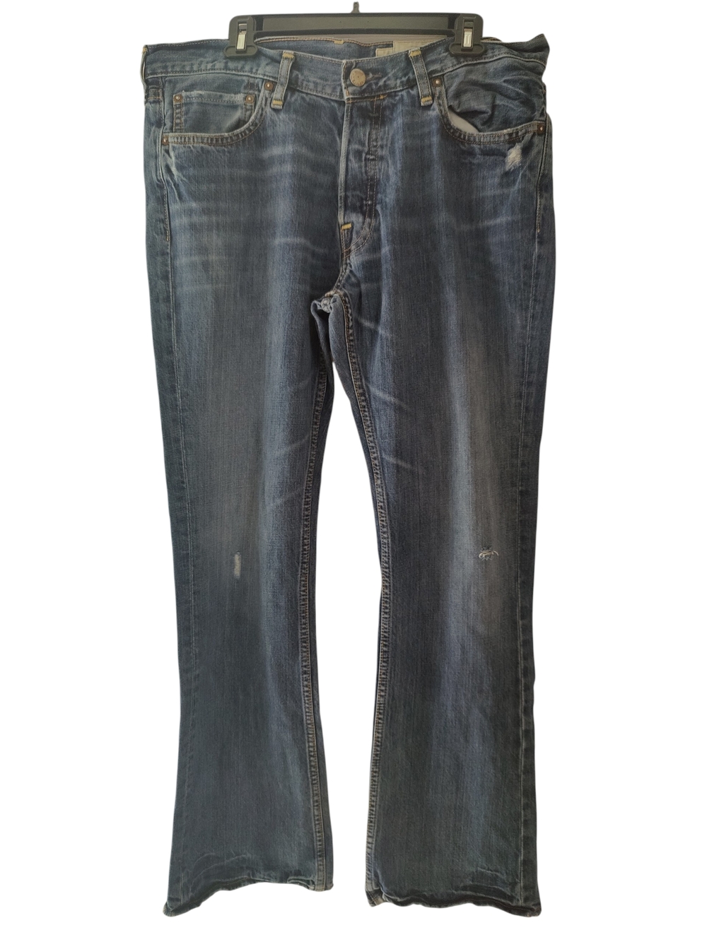 Hollister Men's Classic Blue Button Fly Boot cut Jeans 36 X 32